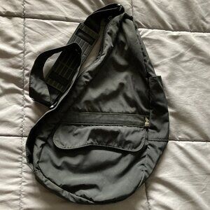 AmeriBag Classic Nylon Healthy Back Sling Bag-Black